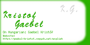 kristof gaebel business card